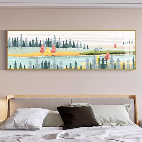 现代简约卧室装饰画床头画客厅沙发背景墙壁画北欧风房间挂画温馨 - 图0