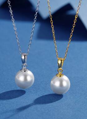 法式简约迷你珍珠项链女纯银S925时尚小众气质高级感锁骨链