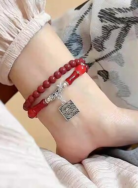 国潮新中式逢考必过莲花手链中国风个性百无禁忌手串爆款百搭手环