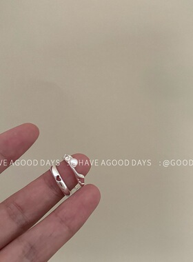 冷淡风珍珠简约镂空爱心女