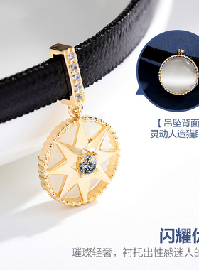 韩国choker罗盘项链女皮绳锁骨链短款脖子颈带经典黑色颈链项圈