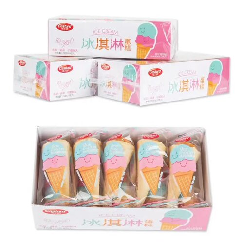 泡吧卡仕达冰淇淋蛋糕儿童健康零食早餐网红脆皮甜筒冰激凌小面包 - 图3