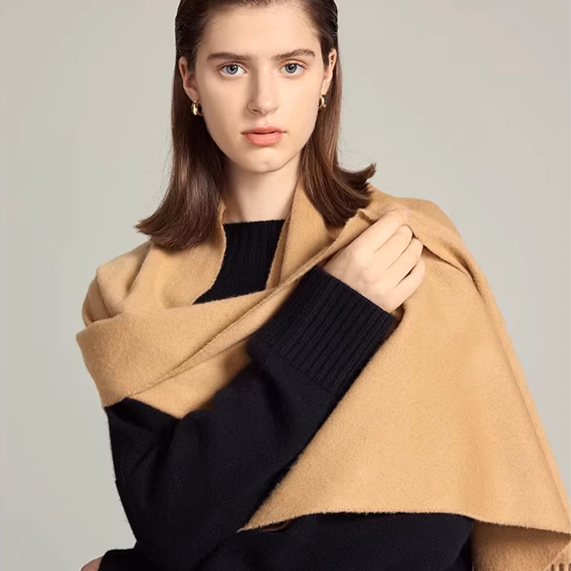 Johnstons of Elgin 秋冬美利奴羊毛经典宽幅围巾礼物 高级定制 - 图2