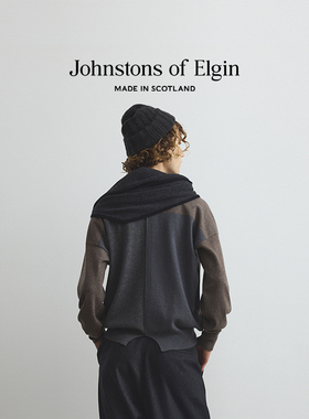 【3期免息】Johnstons of Elgin 菱形羊绒三角巾围脖2026秋冬新品