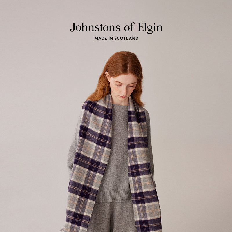 Johnstons of Elgin秋冬经典格纹羊绒围巾男女围巾礼盒 高级定制,淘宝优惠券,粉丝福利购,淘宝优惠卷