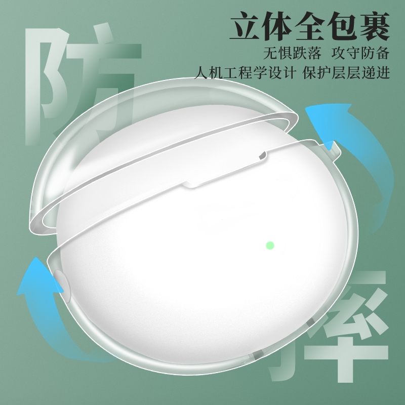 适用华为Freebuds7i/6i/5i耳机保护壳无线freebudspro4/5透明软壳freeclip耳夹式套SE4ANC高级感6硅胶3盒pro5 - 图1