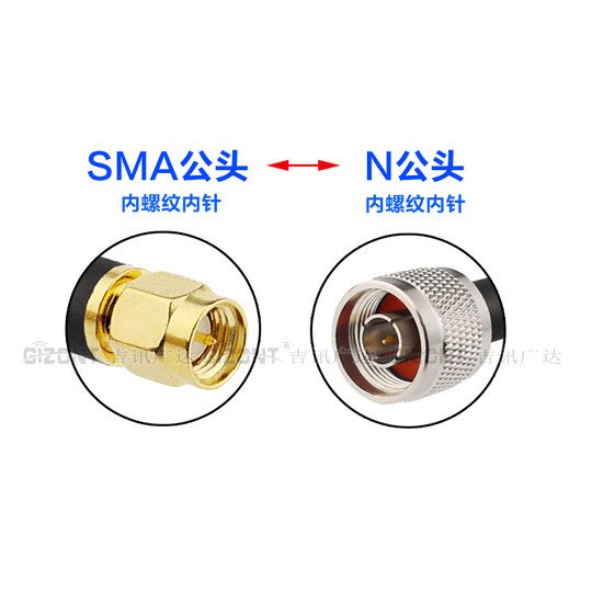 RG58馈线 2.4G/4G玻璃钢天线延长线麦克风无线话筒天线延长线GPS转接线SMA/BNC/TNC/M/N头连接线RF射频同轴线