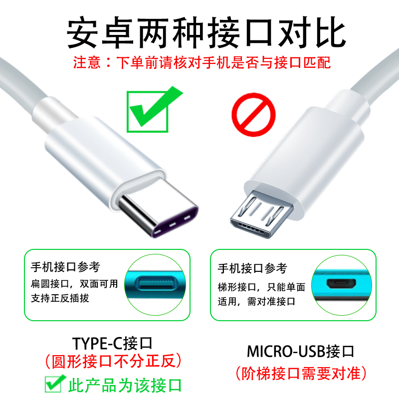 加长type-c数据线适用华为荣耀小米vivo通用5A超级快充tpyec手机充电器闪充超长延长监控摄像头2米3米10米5米-图0