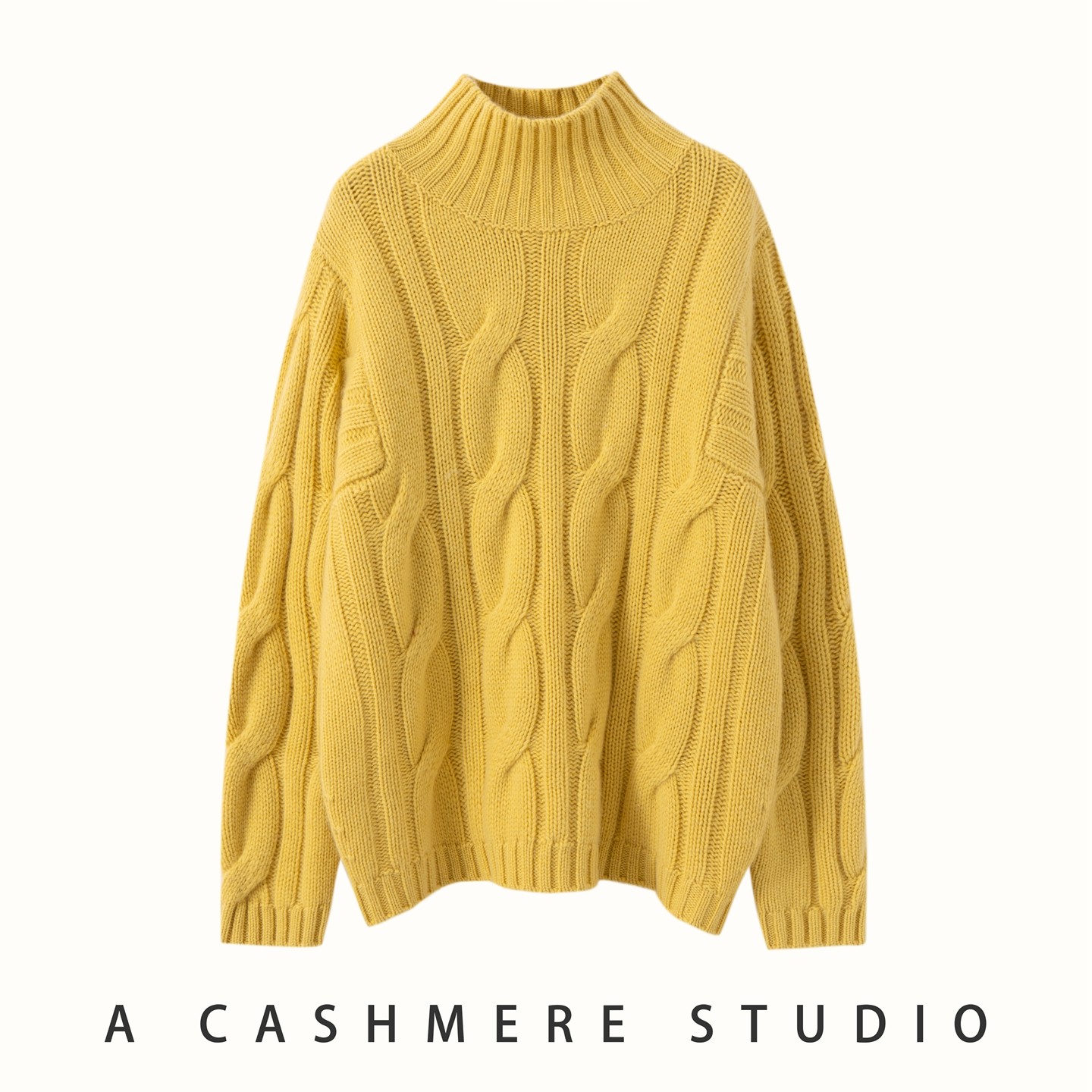 清河纯高领重磅羊绒衫女冬季加厚保暖绞花毛衣宽松慵懒针织打底衫,淘宝优惠券,粉丝福利购,淘宝优惠卷