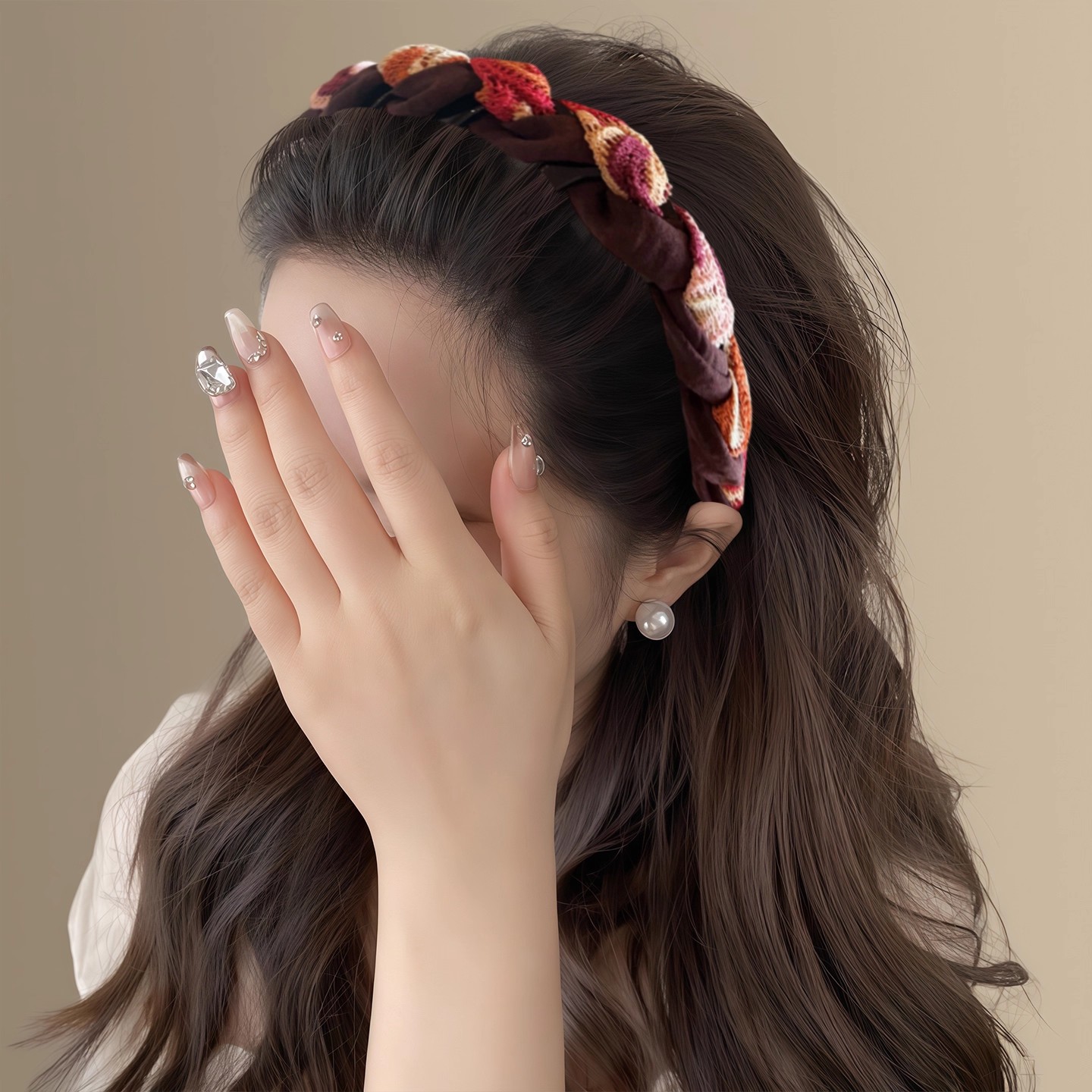 橘生淮南！气质拼色绕线带齿发箍高颅顶甜美百搭洗脸头箍旅行发卡 - 图3