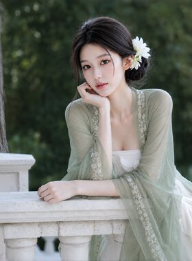 低调优雅的抹茶绿！绿色棉麻披肩