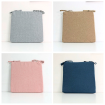 Nordic cotton linen pure color table Chair cushion tatami color art cushion with sponge removable and cloth cushion