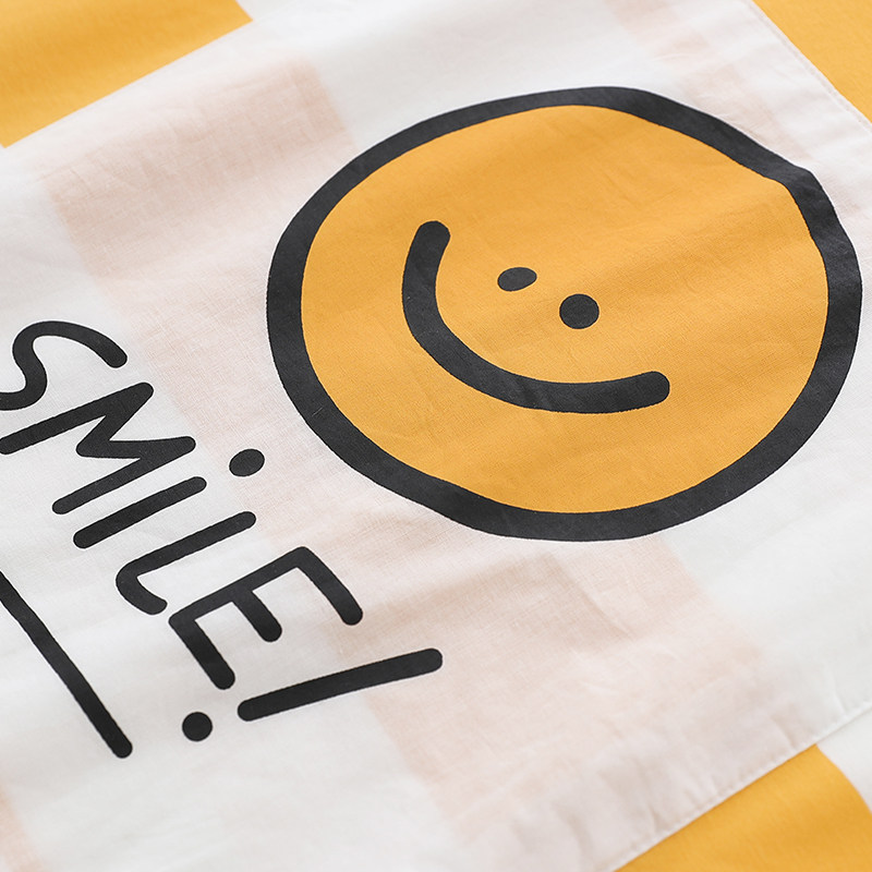 可爱笑脸连体春秋长袖纯棉宽松睡裙 呆萌酋长睡裙