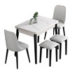 Solid wood retractable dining table for small apartments retractable and foldable