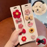 Клипы для волос собак не могут быть встряхнуты от BB Clips Teddy Мальтийский йоркширский кот головной убор головного убора.