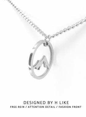 项链雪山国风复古情侣不掉色