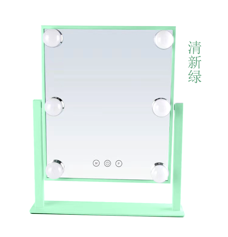 亚马逊大号台式带灯美容镜方形LED灯泡镜子公主镜美妆梳妆镜智能,淘宝优惠券,粉丝福利购,淘宝优惠卷