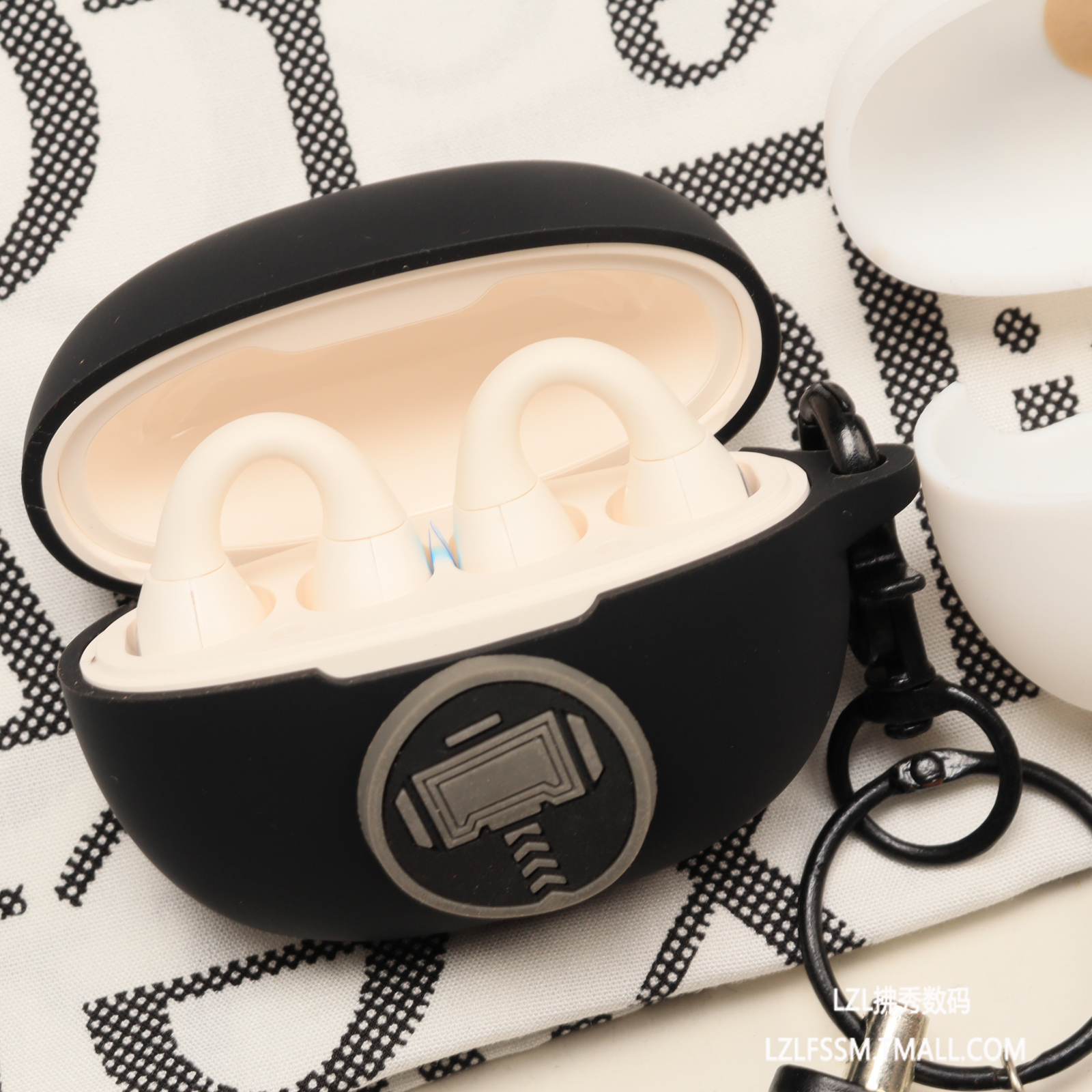 适用BASEUS/倍思Inspire XC1耳夹式无线蓝牙耳机保护套潮牌动漫情侣卡通倍思Inspire XP1一体式连体硅胶软壳 - 图1