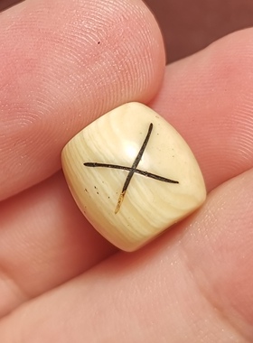 西藏元素黄白色料器12mm尸陀林手工雕刻限量款配饰佩珠隔珠百搭款