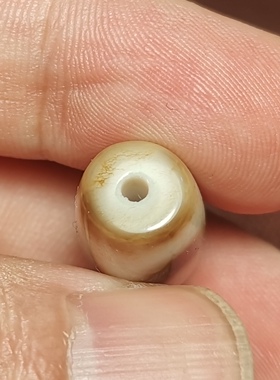藏系文玩11*19mm桶珠小尺寸水纹虎牙天珠一物一图佩珠隔珠腰珠diy