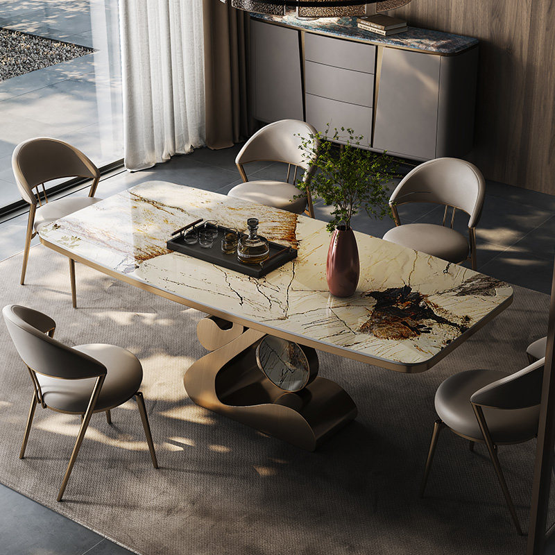 诚骏潘多拉岩板餐桌轻奢高端大气现代简约2023新款家庭吃饭餐台椅,淘宝优惠券,粉丝福利购,淘宝优惠卷