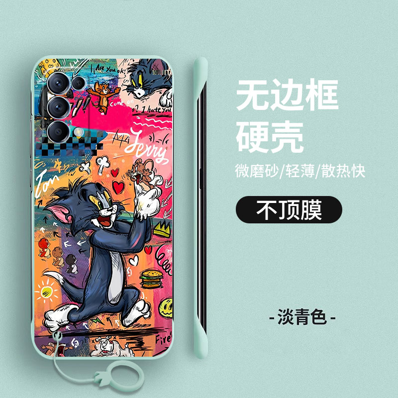 适用OPPOReno10手机壳9pro保护套8pro+无边框reno7硅胶6pro网红reno5k新品4se耐脏3防摔2z防滑硬壳个性散热外-图1