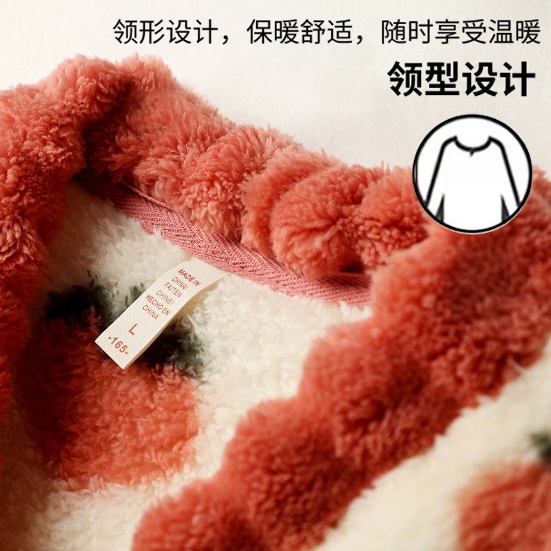 冬季加绒女款新款法兰绒珊瑚绒睡衣 蔓黎兹睡衣/家居服套装