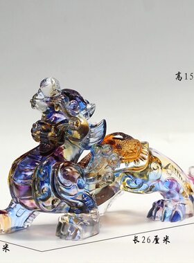 琉璃貔貅一对风水摆件居家客厅办B公前台摆放招财装饰商务开业送