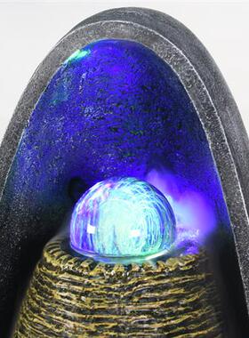 极速新款欧式流水喷泉q装饰生财轻奢水景客厅办公室落地摆件开业