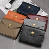 Кожаный кошелек, маленькая ретро сумка, картхолдер, монеты, японские и корейские, в корейском стиле