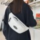 Mobile phone waist bag trendy men's breast bag Japanese simple lightweight one-shoulder small backpack women's casual sports crossbody bag men