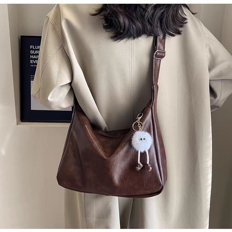 简约大容量包包女秋冬新款时尚百搭休闲单肩包学生通勤斜挎托特包 - 图0