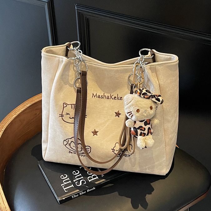 2025新款时尚休闲手拎包百搭通勤托特包大容量学生上课单肩腋下包,淘宝优惠券,粉丝福利购,淘宝优惠卷