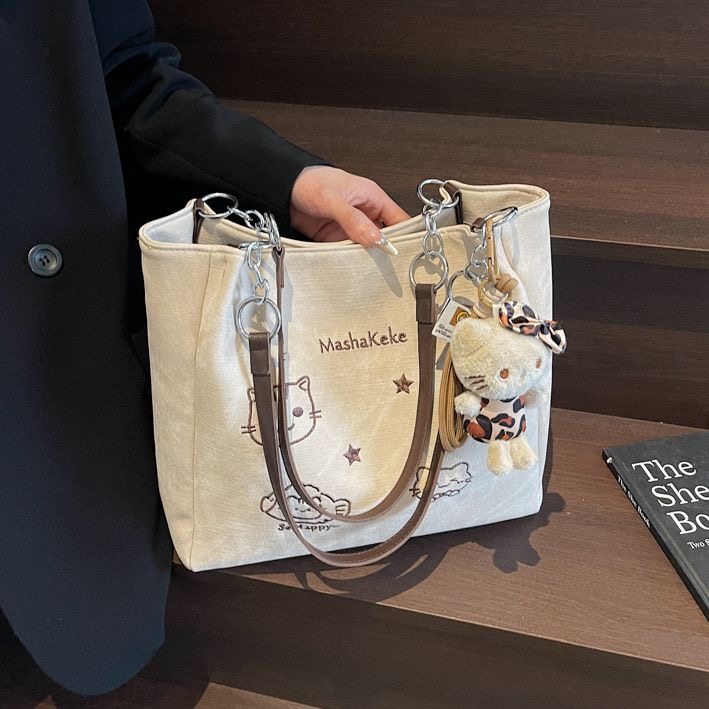 2025新款时尚休闲手拎包百搭通勤托特包大容量学生上课单肩腋下包,淘宝优惠券,粉丝福利购,淘宝优惠卷