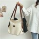 Three-purpose backpack 2024 new backpack schoolbag female college student canvas bag female shoulder crossbody bag popular texture