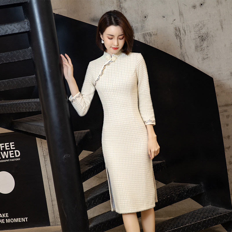 旗袍2022年新款年轻款改良连衣裙 闺小蜜旗袍