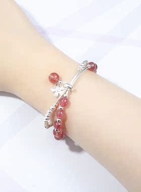 花银鎏金润红草莓晶水