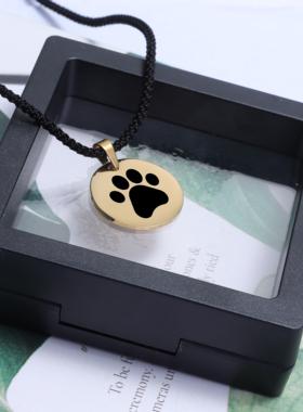 可爱狗爪猫爪项链狗牌项链男女友puppy专属小狗牌激光定制刻名字