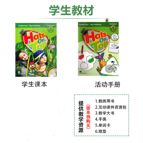 英国原版进口麦克米伦幼儿启蒙英语课外书 hats on top1级别 小班英文宝宝入门零基础启蒙儿童 童书套装 - 图0