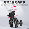 Youbasket small pan/tilt with powerful clamp to connect light stand camera