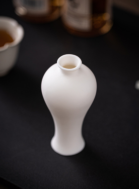 白瓷创意陶瓷禅意小花瓶插花摆件