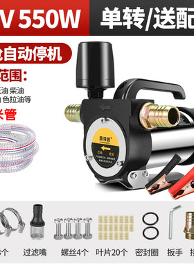 自动启动停泵电动抽油泵12V24V220V伏自吸泵油泵柴油泵加油机抽油