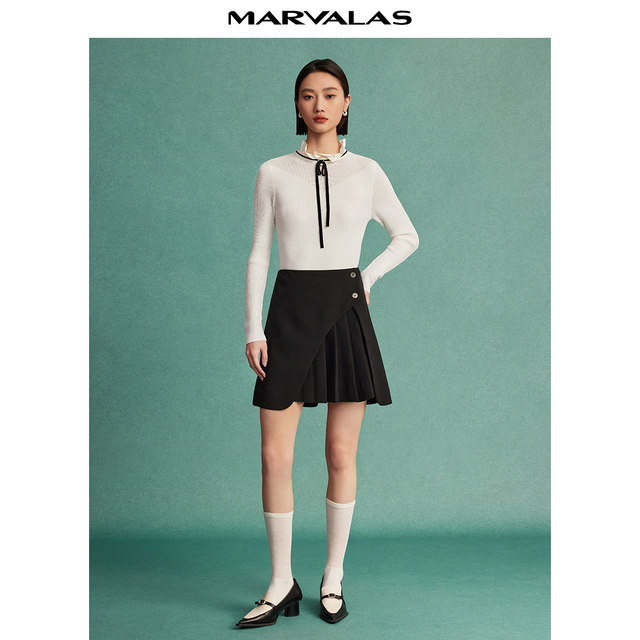 Mandes short skirt A-line skirt versatile commuting