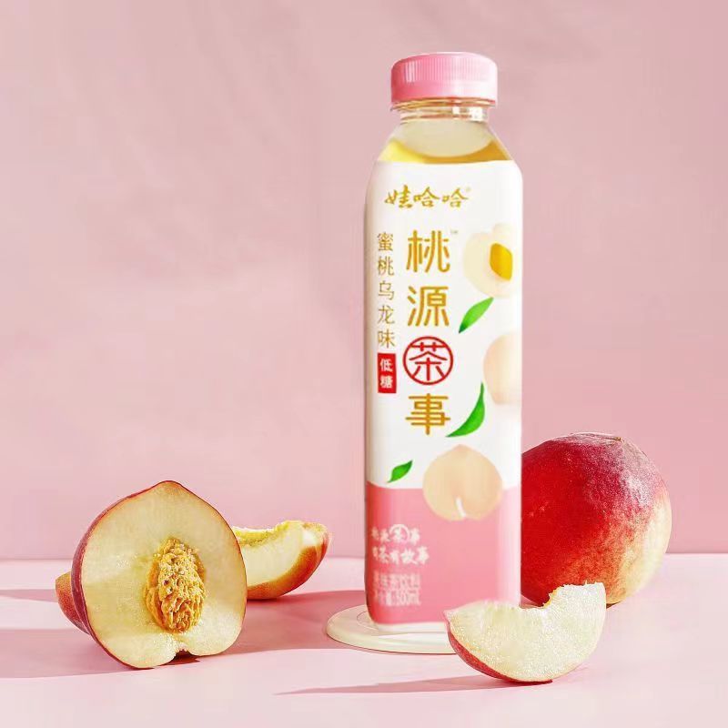 新货娃哈哈新品桃源茶事低糖果味茶饮料500ml*15瓶多口味可选整箱-图0