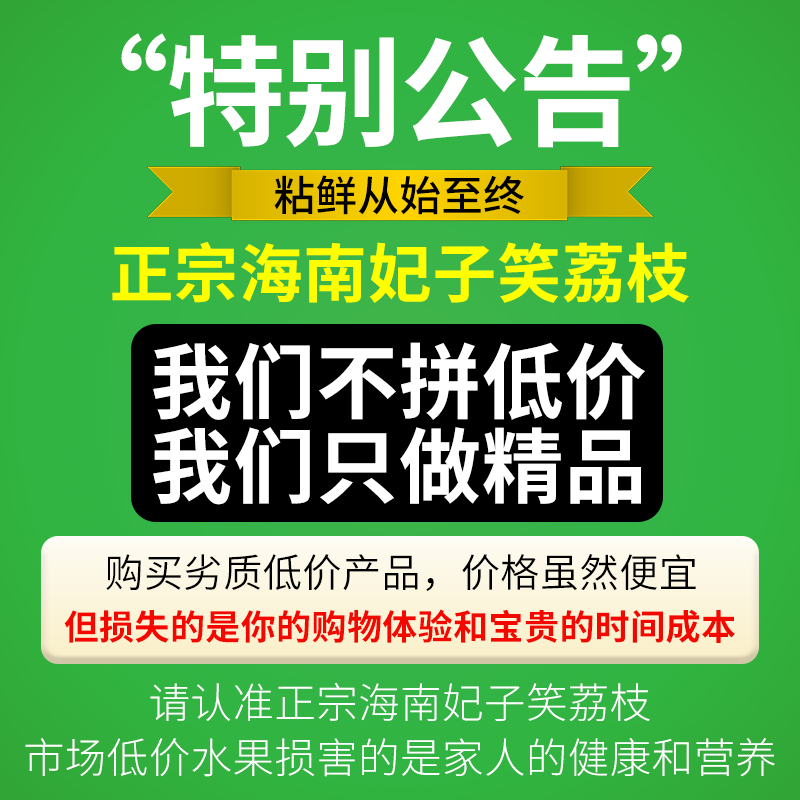 空运现货24H发海南妃子笑荔枝新鲜水果当季现摘5斤鲜果整箱顺丰-图2