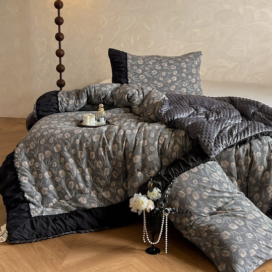 法式2025新款豆豆被冬季加厚被子被芯宿舍单双人春秋被棉被褥冬被