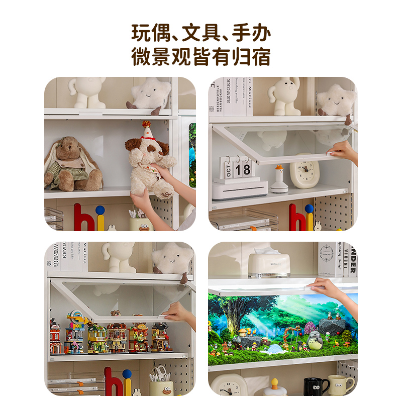 豫正书架玻璃门展示柜痛柜储物柜图书馆书架收纳落地儿童书柜防尘 - 图2