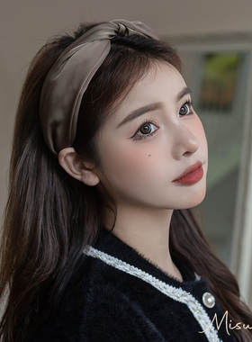 发箍女头饰发捆2025新款红色发窟发夹高级感头箍发卡宽边压发头饰