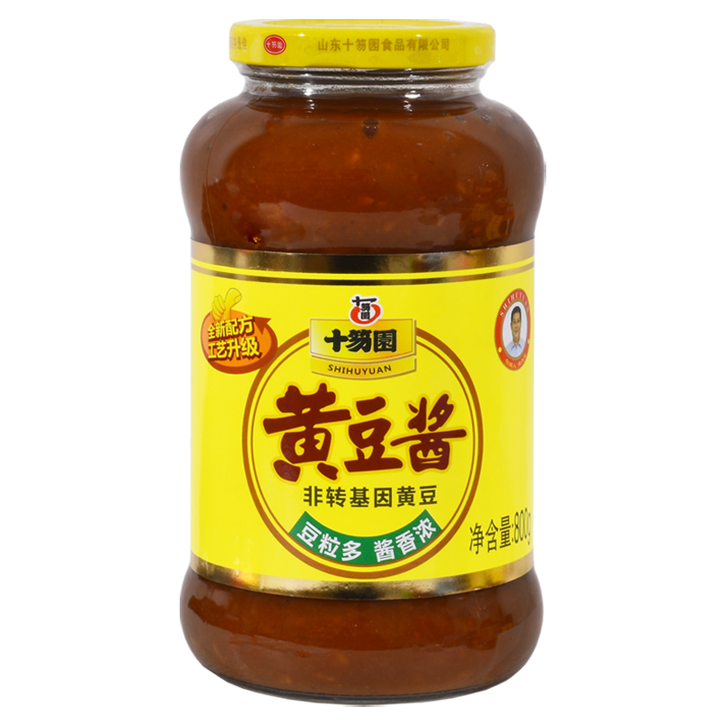 十笏园黄豆酱调料豆瓣酱拌饭酱东北蘸酱菜山东农家大酱800g2瓶装 - 图3