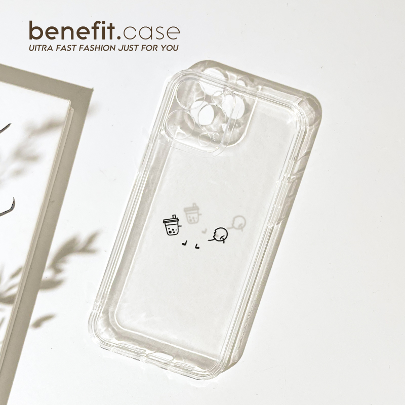 benefit创意搞怪吃苹果17pro16适用15苹果13手机壳iphone14promax新款12套11xsmax简约透明xr全包8p硅胶保护 - 图2